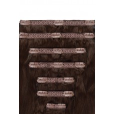 Remy Human Hair extensions Double Weft straight - bruin 3#