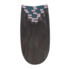 Remy Human Hair extensions Double Weft straight 24" - bruin 3#