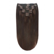 Remy Human Hair extensions straight 20" - bruin 3#