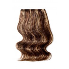 Remy Human Hair extensions Double Weft straight - bruin / blond T4/27#