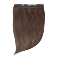 Remy Human Hair extensions Quad Weft straight - bruin 4#