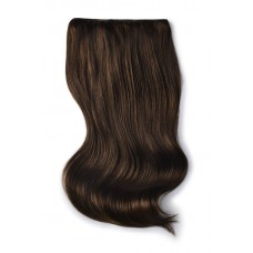 Remy Human Hair extensions Double Weft straight - bruin 4#