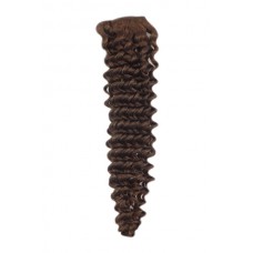 Remy Human Hair extensions curly 22" - bruin / rood 4/27#