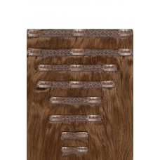 Remy Human Hair extensions Double Weft straight - bruin 5#