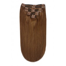 Remy Human Hair extensions straight - bruin 5#