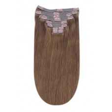 Remy Human Hair extensions Double Weft straight 18" - bruin 5#