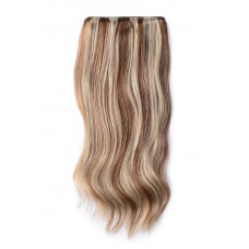 Remy Human Hair extensions Double Weft straight - bruin / blond 6/613#