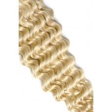 Remy Human Hair extensions curly - blond 60#