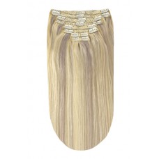 Remy Human Hair extensions straight - blond / silver sand 60/SS