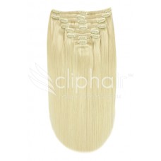 Remy Human Hair extensions Double Weft straight 22" - blond 60#