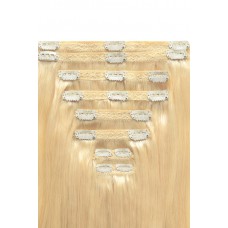 Remy Human Hair extensions Double Weft straight - blond 613#