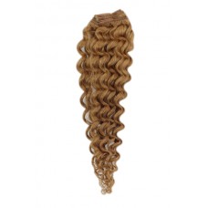 Remy Human Hair extensions curly 26" - bruin 6#