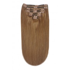 Remy Human Hair extensions Double Weft straight 20" - bruin 6#