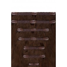 Remy Human Hair extensions Double Weft straight - bruin 6B#