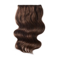 Remy Human Hair extensions Double Weft straight - bruin 6B#