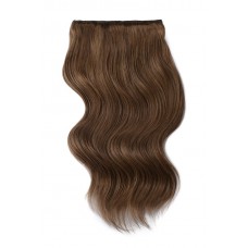 Remy Human Hair extensions Double Weft straight - bruin 8#