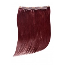 Remy Human Hair extensions Quad Weft straight - 99J#