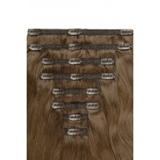 Remy Human Hair extensions Double Weft straight - bruin 9#