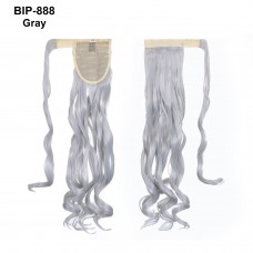 Wrap Around paardenstaart wavy grey
