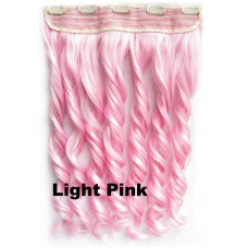 Clip in 1 baan wavy Light Pink