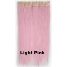 Clip in 1 baan straight Light Pink