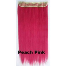 Clip in 1 baan straight Peach Pink