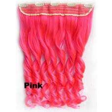 Clip in 1 baan wavy Pink