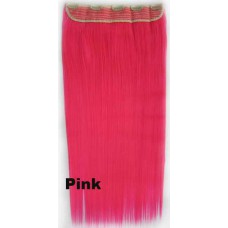 Clip in 1 baan straight Pink