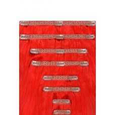 Remy Human Hair extensions Double Weft straight - rood Red#