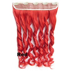 Clip in 1 baan wavy Red