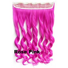 Clip in 1 baan wavy Rose Pink