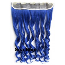 Clip in 1 baan wavy Sea Blue