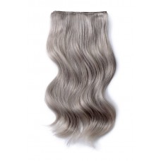 Remy Human Hair extensions Double Weft straight - Silver Grey#
