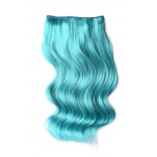 Remy Human Hair extensions Double Weft straight - Turquoise#