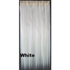 Clip in 1 baan straight White